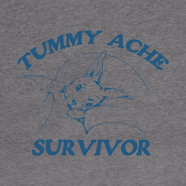 Tummy Ache Survivor T Shirt, Tummy Ache Tee, Meme T Shirt, Vintage Cartoon T Shirt, Aesthetic Tee, Unisex by Justin green